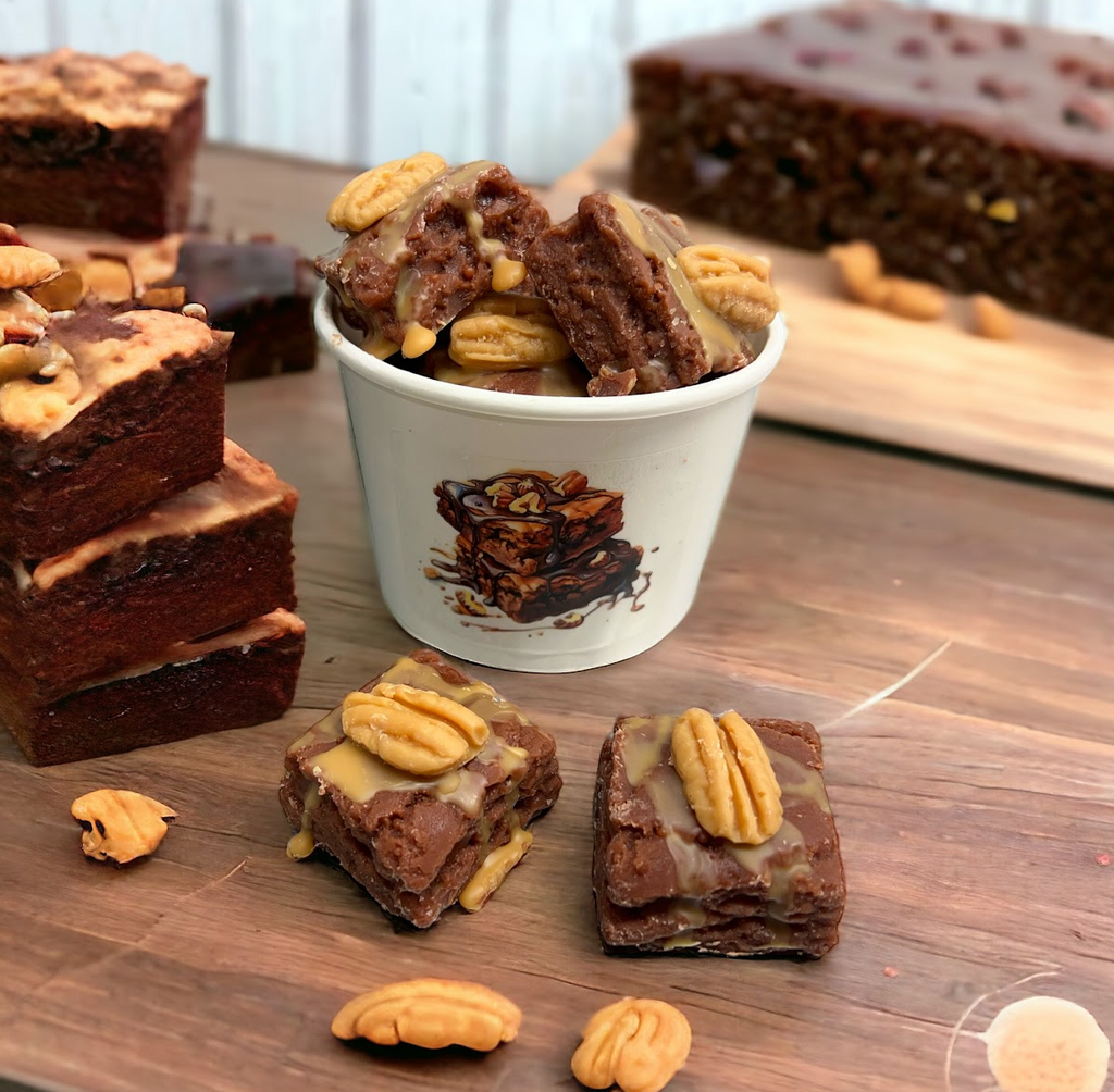 TURTLE BROWNIE BITES Wax Melts | Brownies, Pecans & Pralines scented | 6 oz