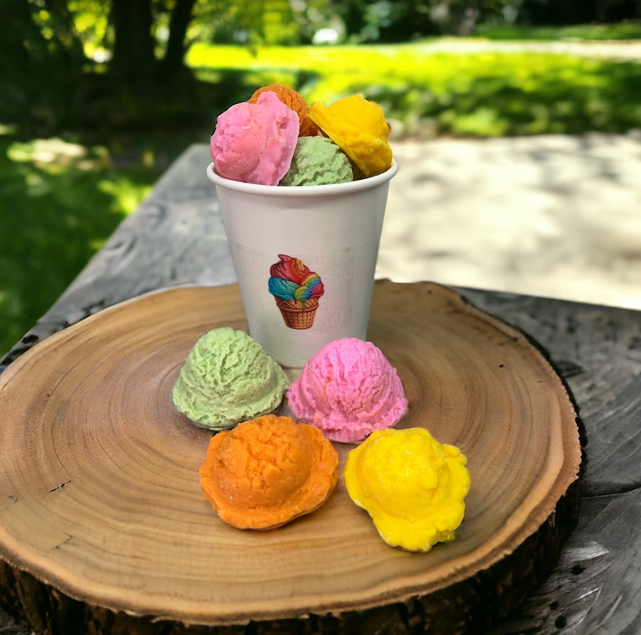 RAINBOW SHERBET SCOOPS Wax Melts |  Fake Food | 6.5 oz
