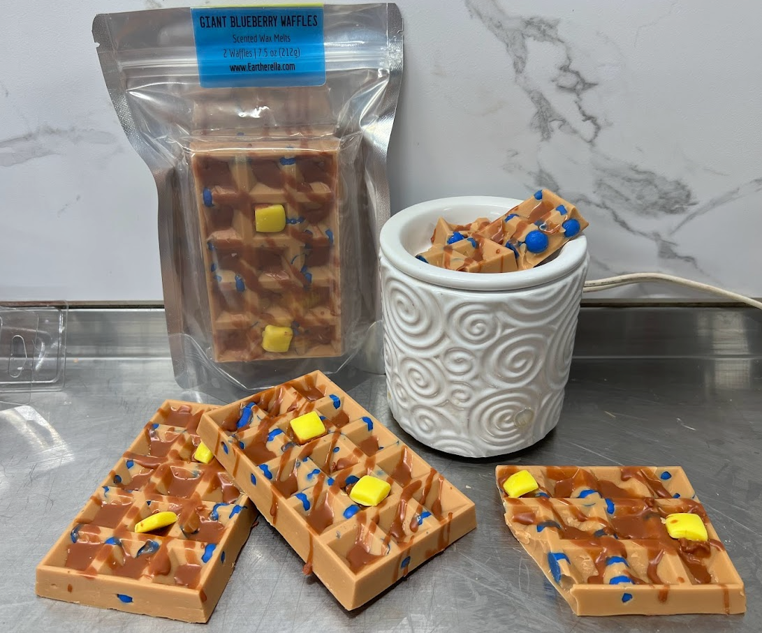 Giant BLUEBERRY WAFFLES  Wax Melts | Fake Food | 2 Waffles | 7.5 oz