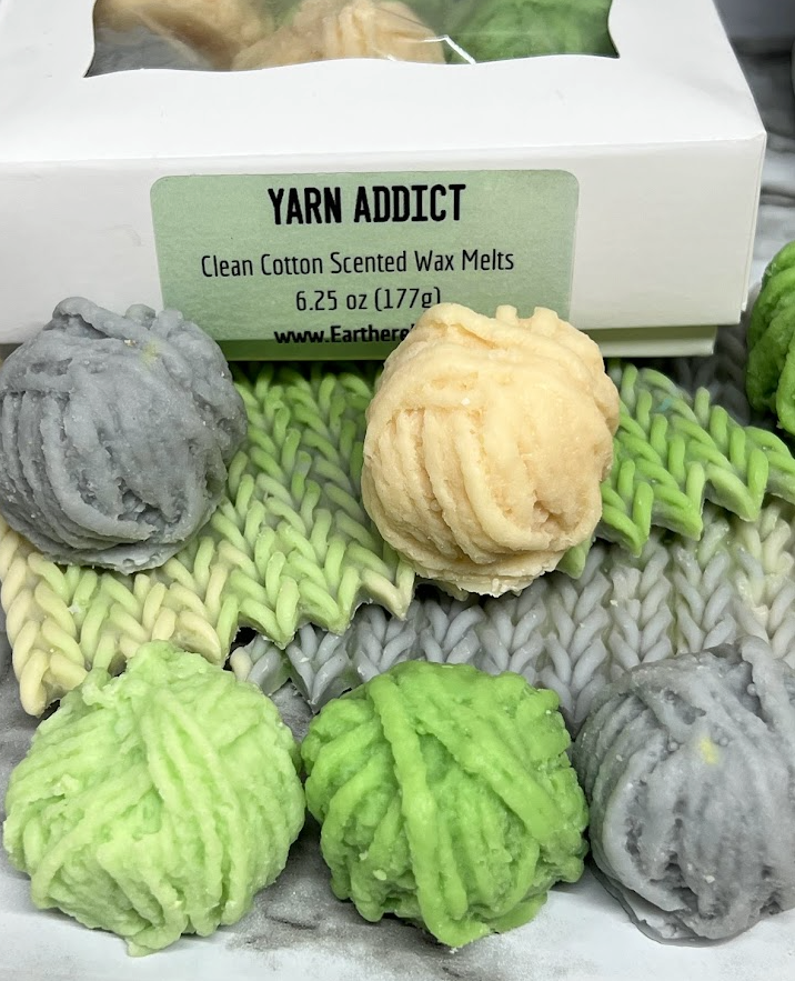 YARN ADDICT wax melts | Clean Cotton Scent | Balls of Yarn | Knit Crochet  | 5.25 oz