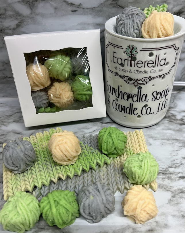 YARN ADDICT wax melts | Clean Cotton Scent | Balls of Yarn | Knit Crochet  | 5.25 oz