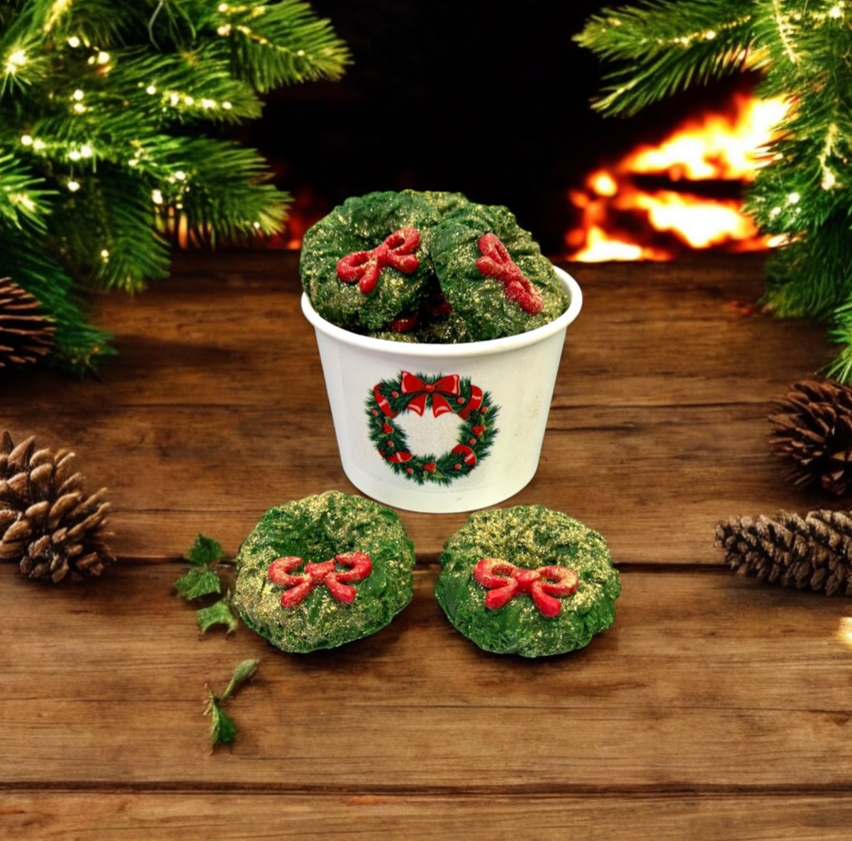CHRISTMAS WREATHS wax melts | Christmas Wreath scent | 4.25 oz | 5 melts