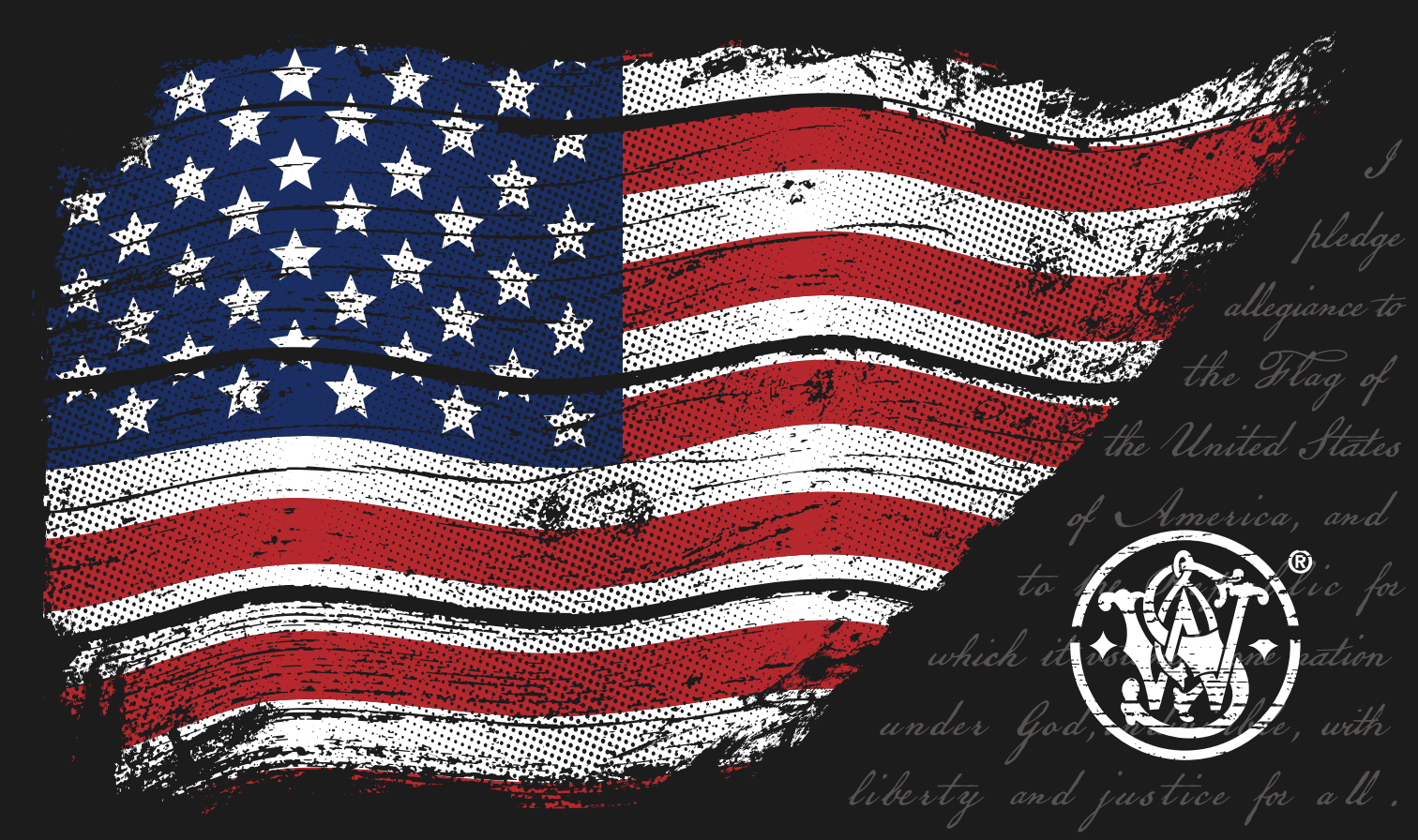 Smith & Wesson® – Pledge Flag Tee in Black
