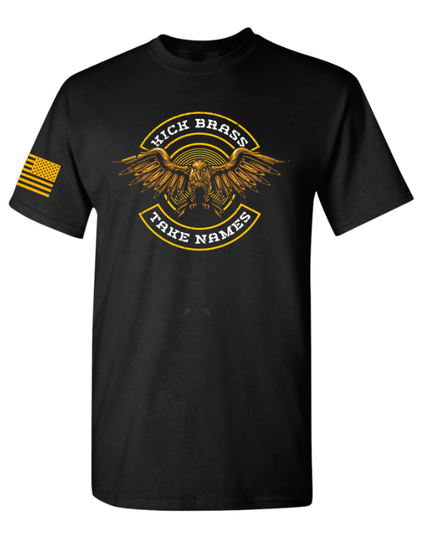 Kick Brass “Take Names” Premium Tee – Black