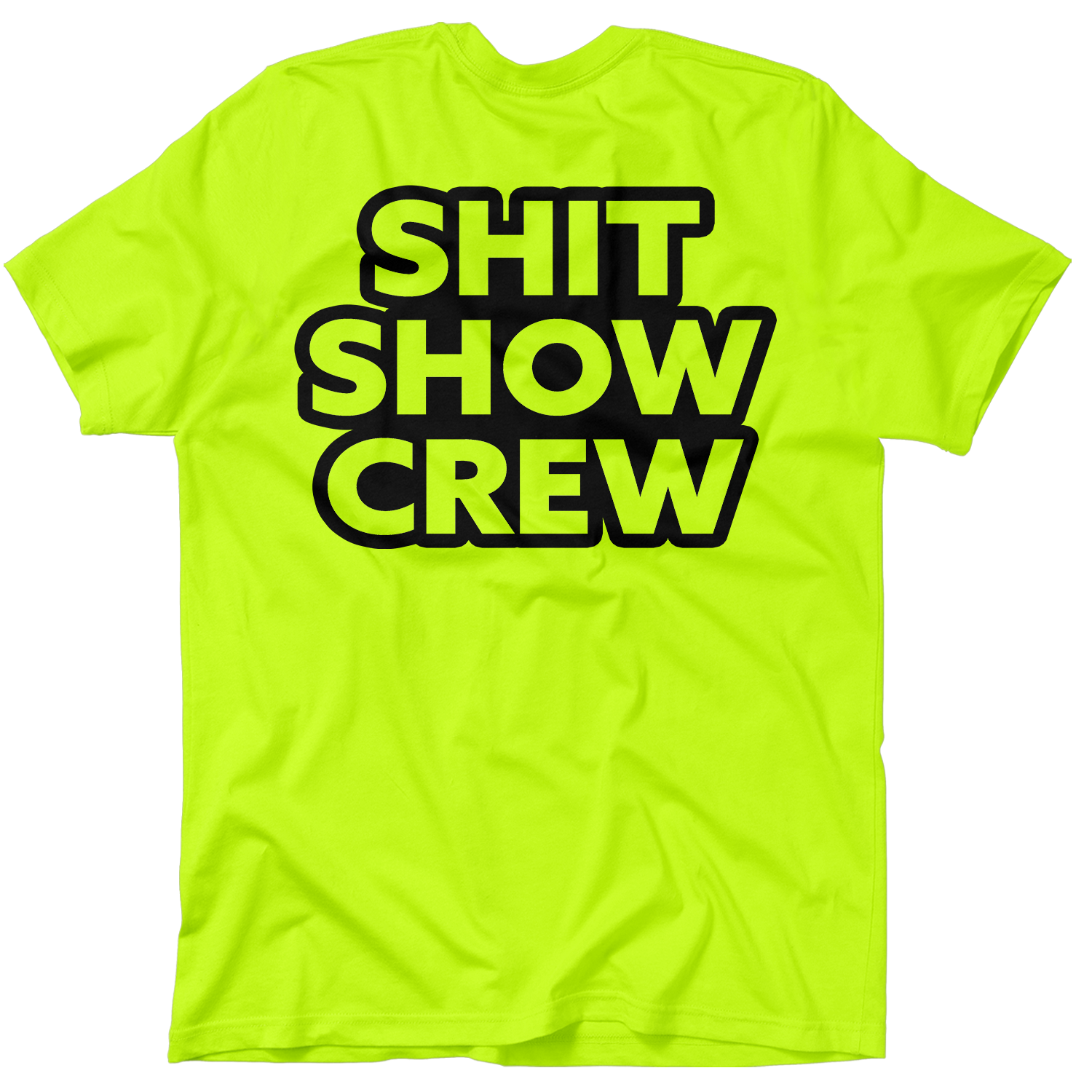 Shit Show Crew - Safety Yellow Pocket T-Shirt