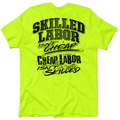 Skilled Labor - Safety Yellow Pocket T-Shirt