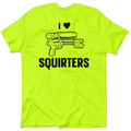 I Love Squirters - Safety Yellow Hi-Vis Pocket T-Shirt
