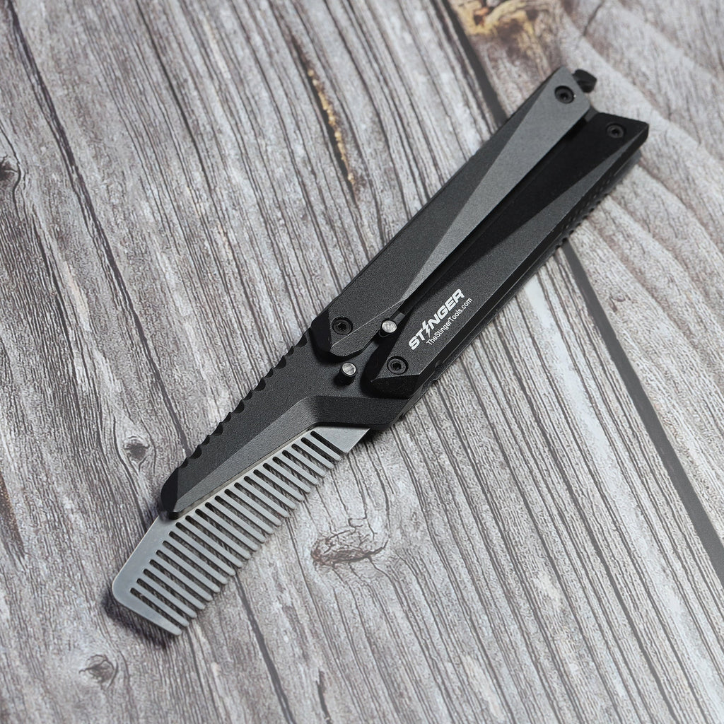 Comb: Stinger Butterfly Comb, Hair Comb, Beard Comb, Grooming Comb, EDC