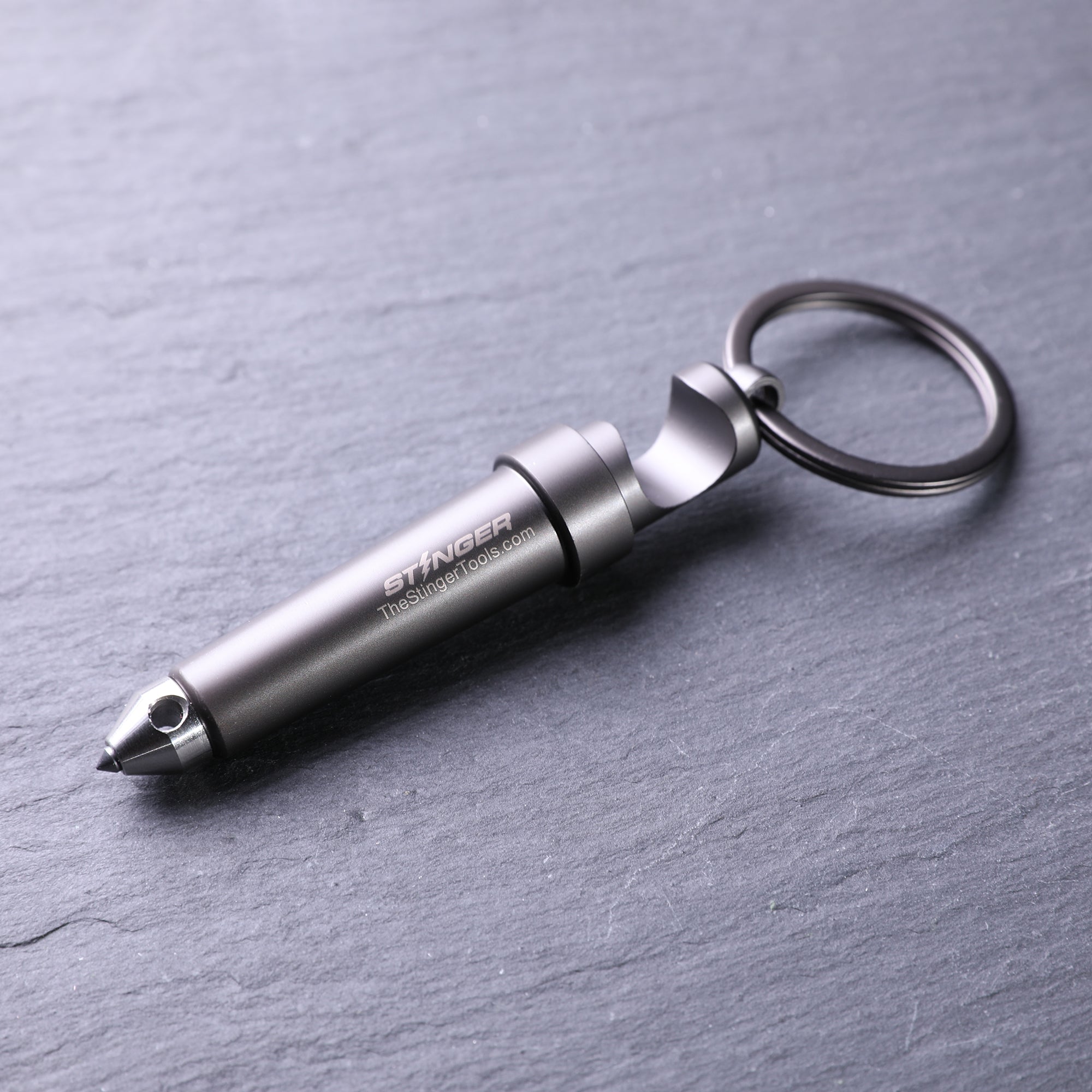 Stinger Multi-Tool Keyring with Glass Breaker Bottle Opener