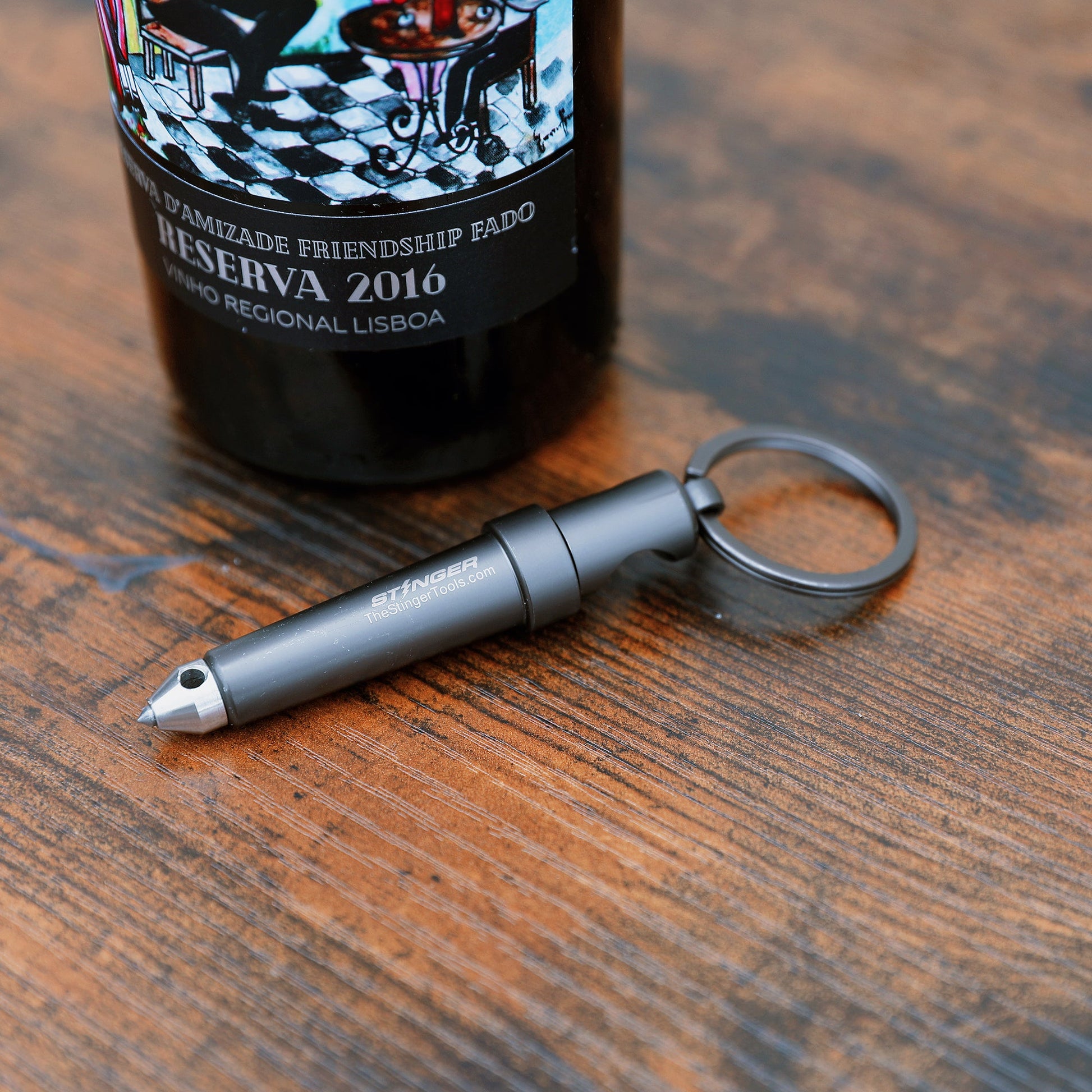 Stinger Multi-Tool Keyring with Glass Breaker Bottle Opener