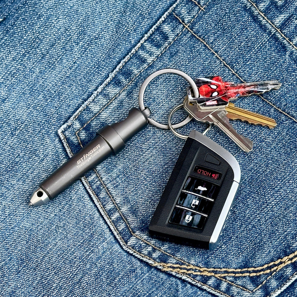Stinger Multi-Tool Keyring with Glass Breaker Bottle Opener