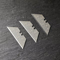 Stinger Laser Engraved Utility Razor Blades, Utility Knife Blades Replacement - Stinger SKULL (Trapezoid 3 pcs - Silver)