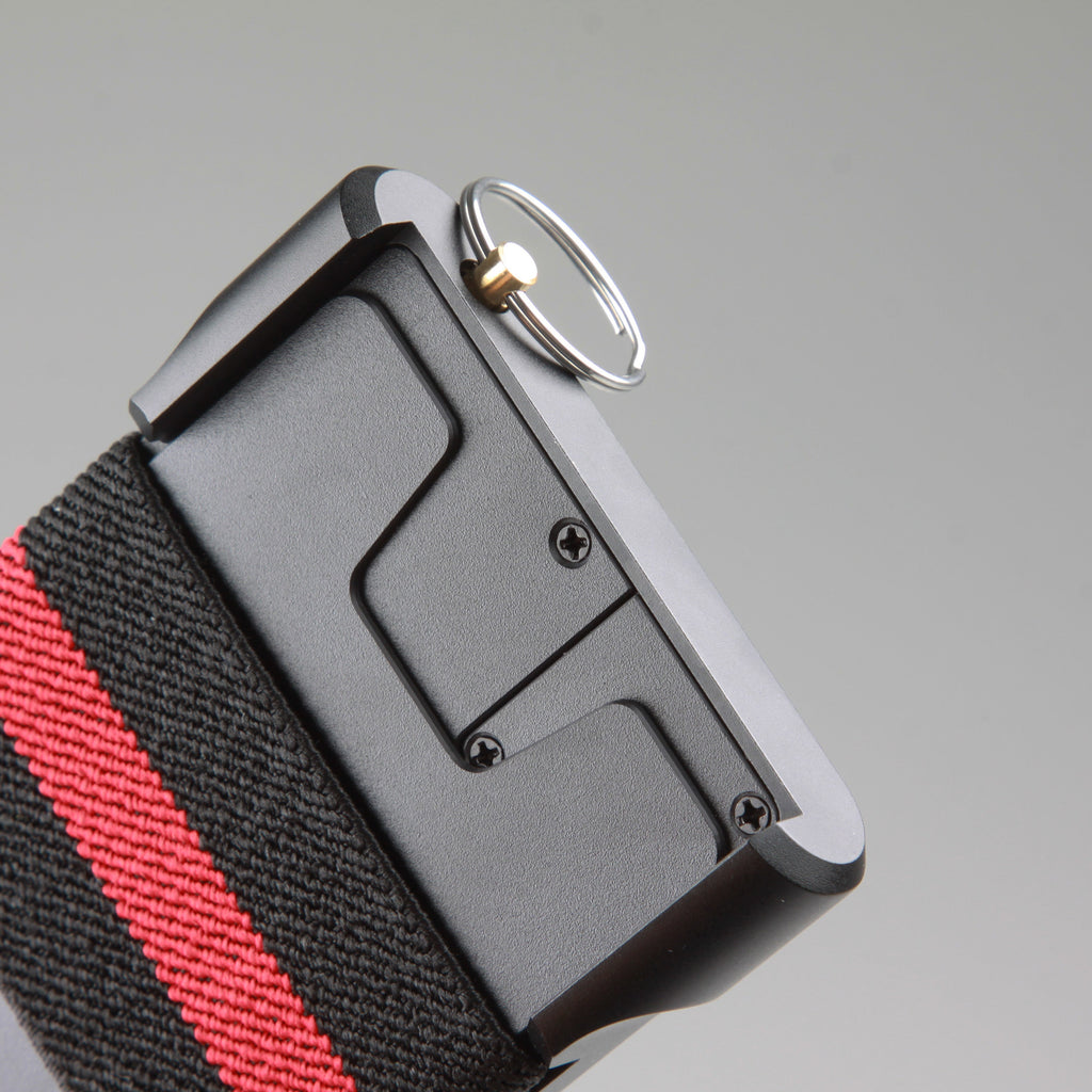 Stinger Aluminum Minimalist Wallet, Card Holder, Safety Wallet with Personal Alarm ( Black Carbon Fiber)