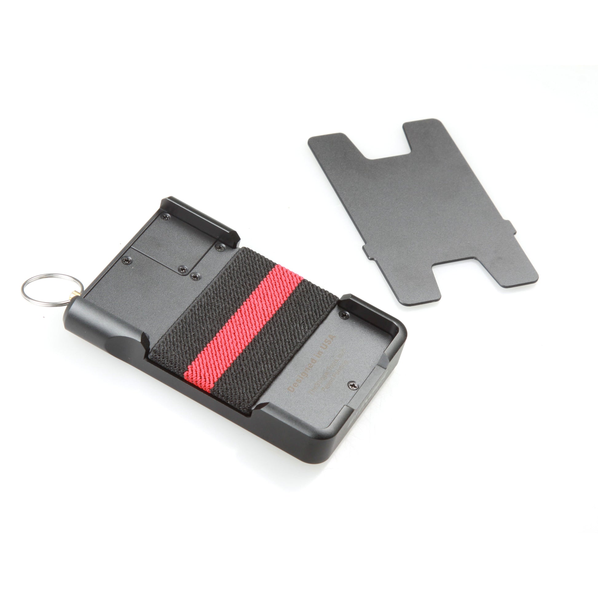 Stinger Aluminum Minimalist Wallet, Card Holder, Safety Wallet with Personal Alarm ( Black Carbon Fiber)