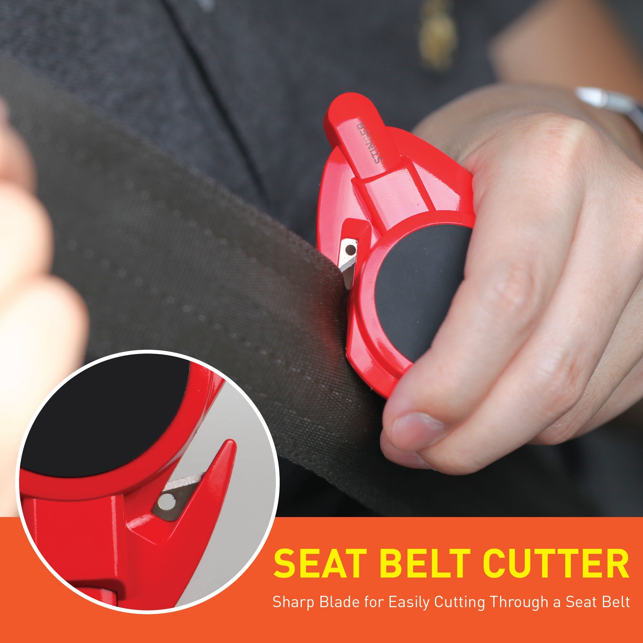 Stinger Car Vent Mount Magnetic Phone Holder Emergency Tool (Red)