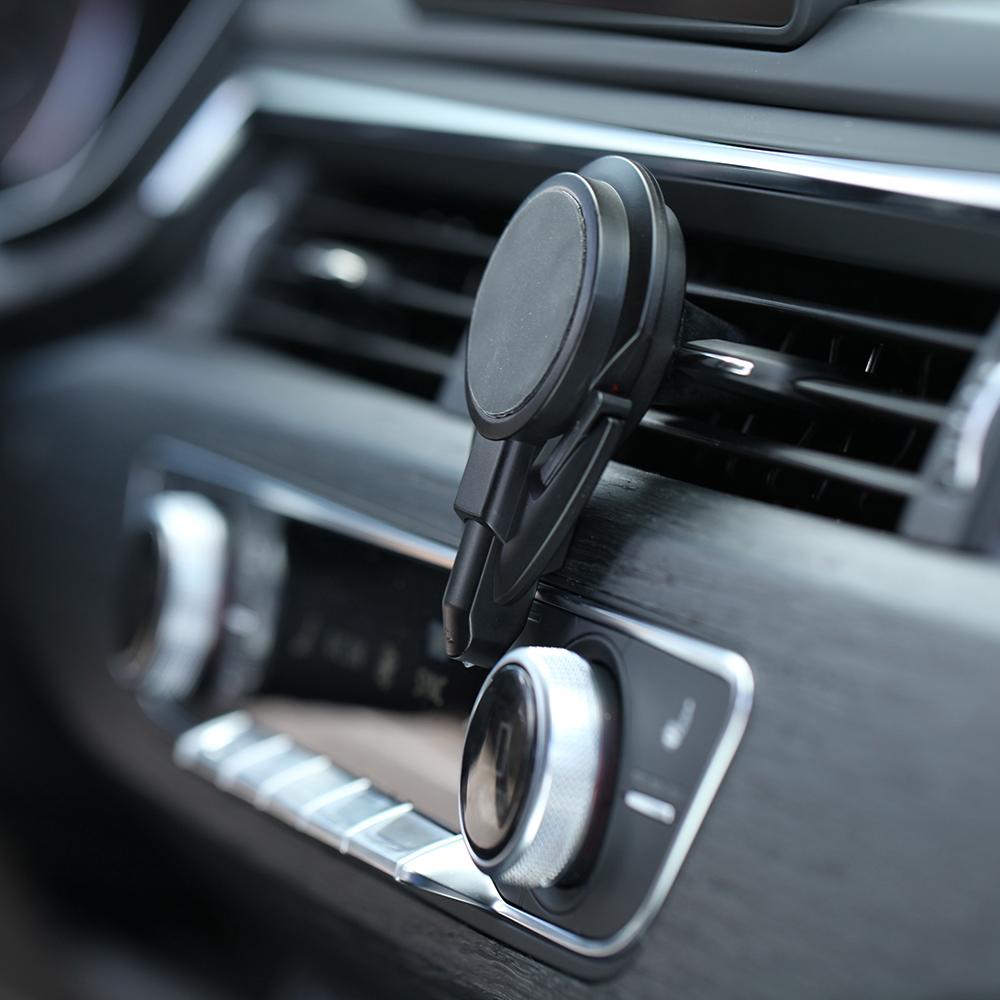Stinger Car Vent Mount Magnetic Phone Holder Emergency Tool (White)