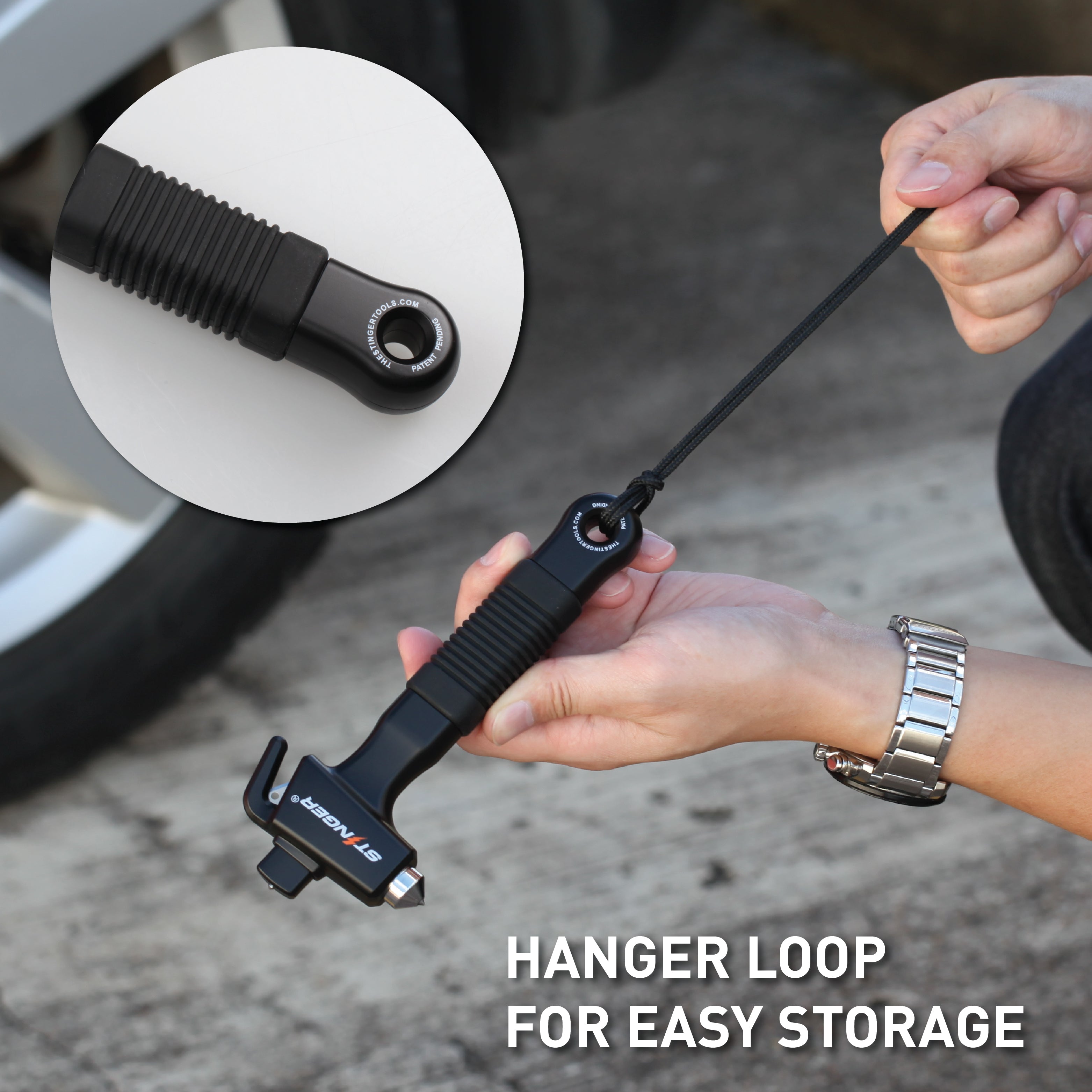 Stinger Super Duty Car Emergency Escape Hammer (Black)