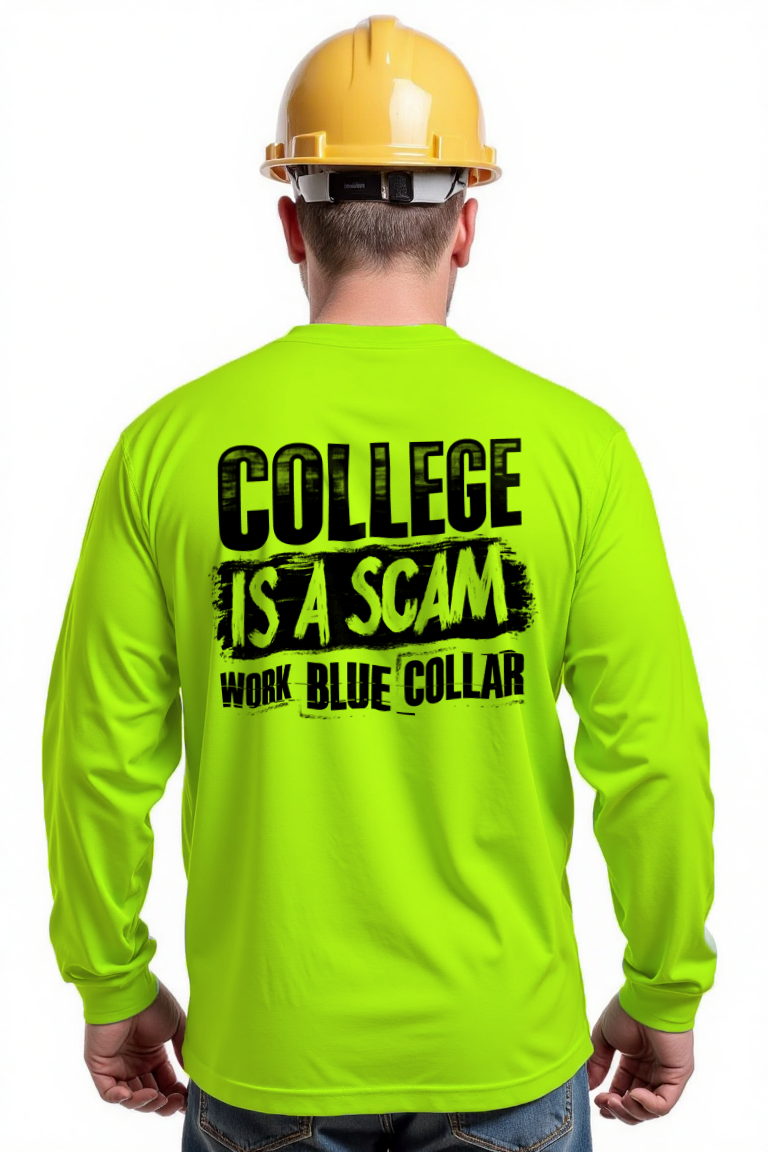 College - Long Sleeve Safety Yellow Hi-Vis
