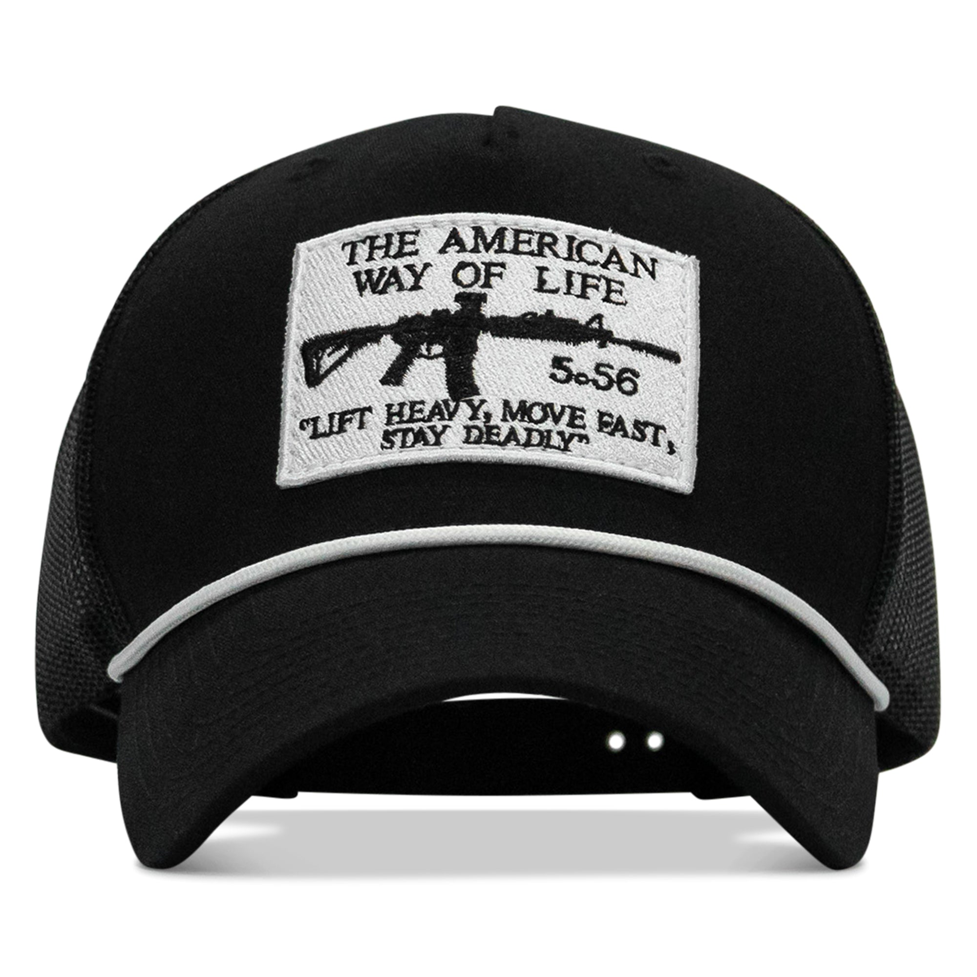 American Way Of Life White Patch Rope Snapback