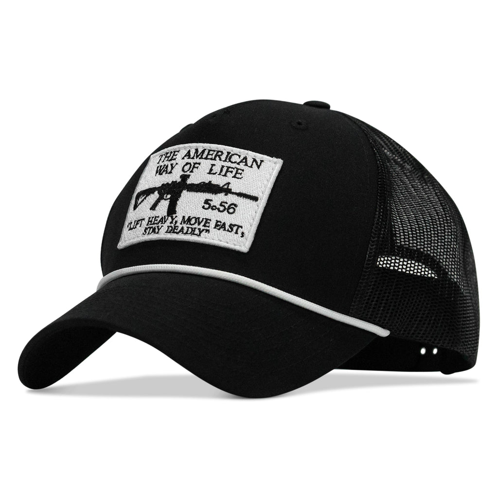 American Way Of Life White Patch Rope Snapback