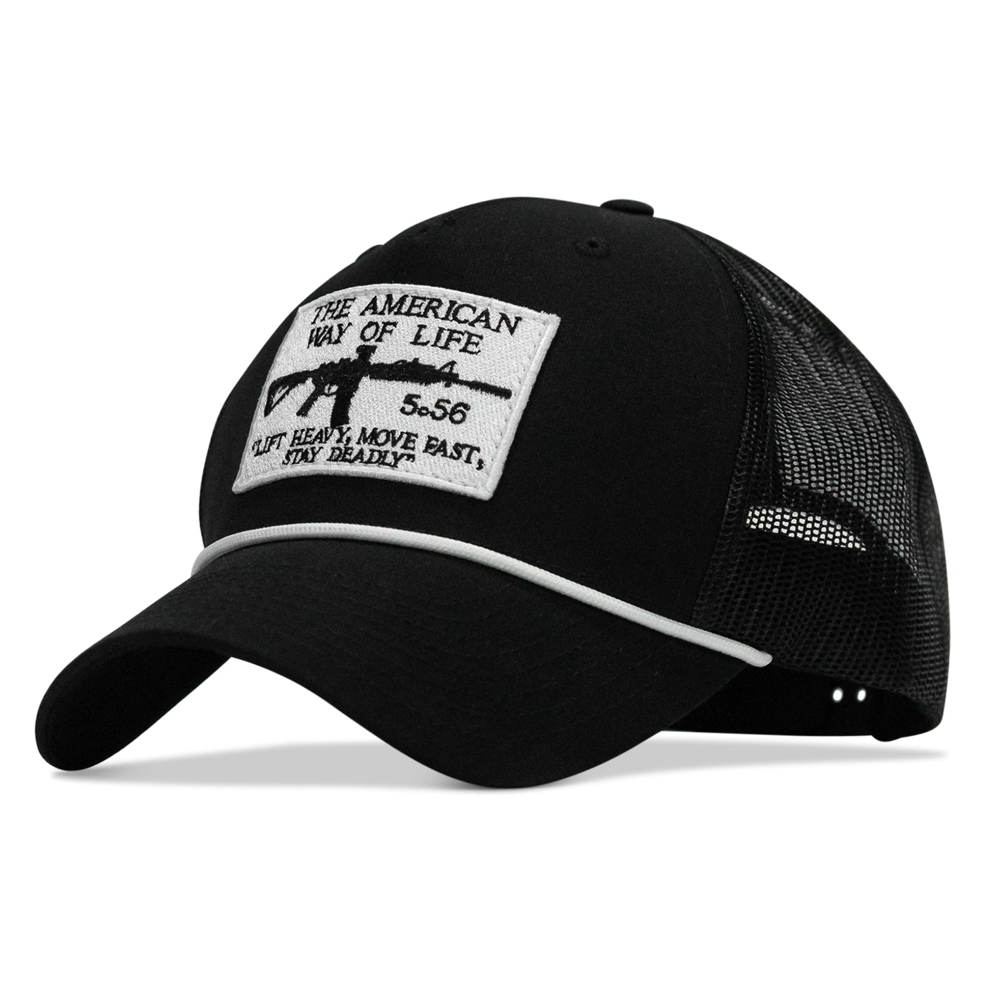 American Way Of Life White Patch Rope Snapback
