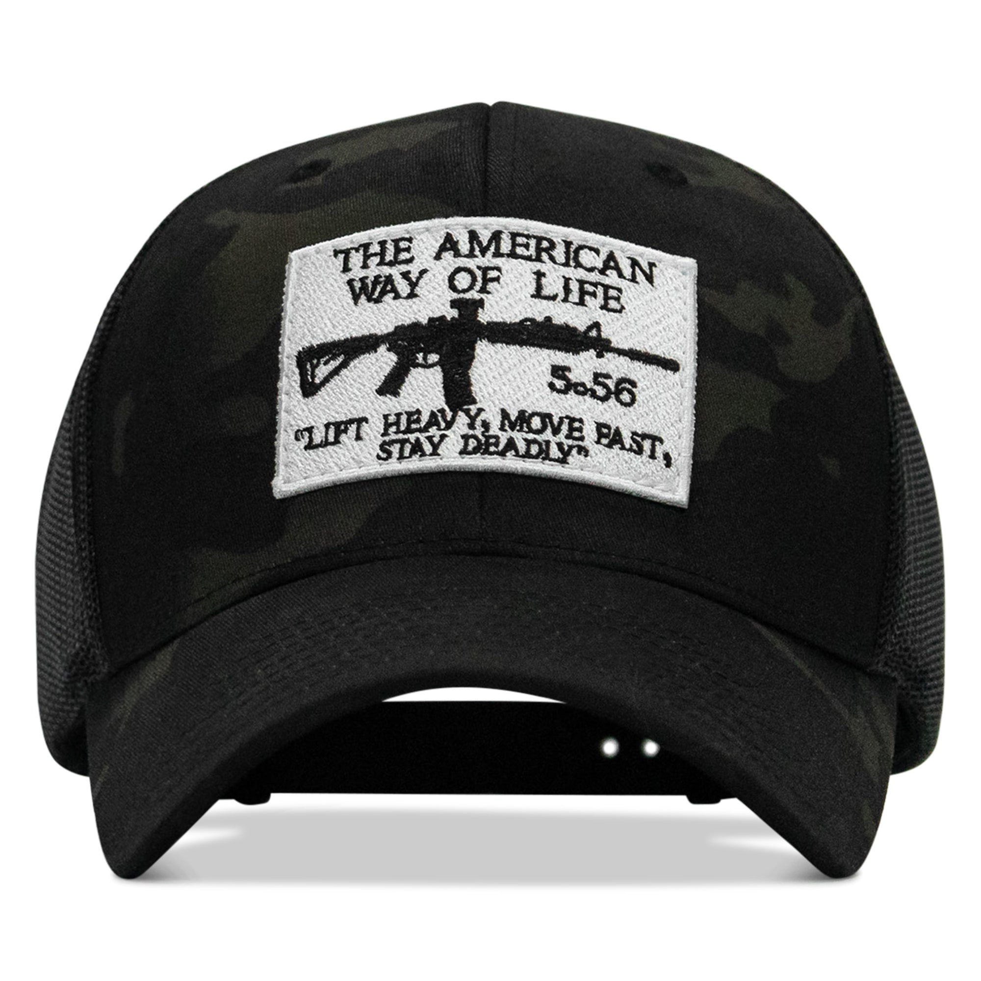 American Way Of Life White Patch Snapback Hat