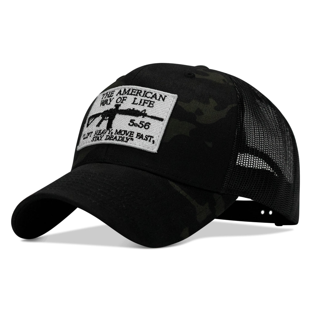 American Way Of Life White Patch Snapback Hat