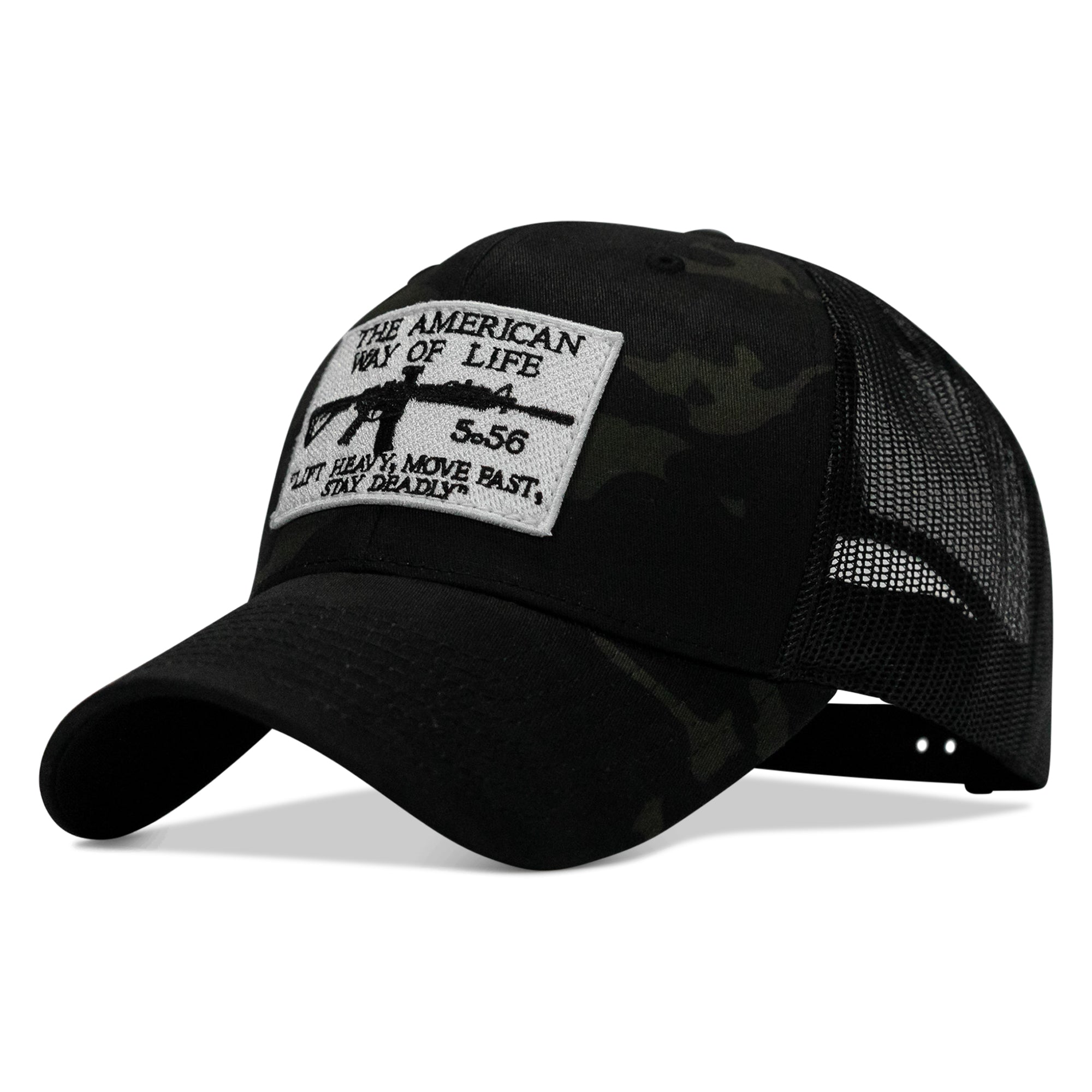 American Way Of Life White Patch Snapback Hat