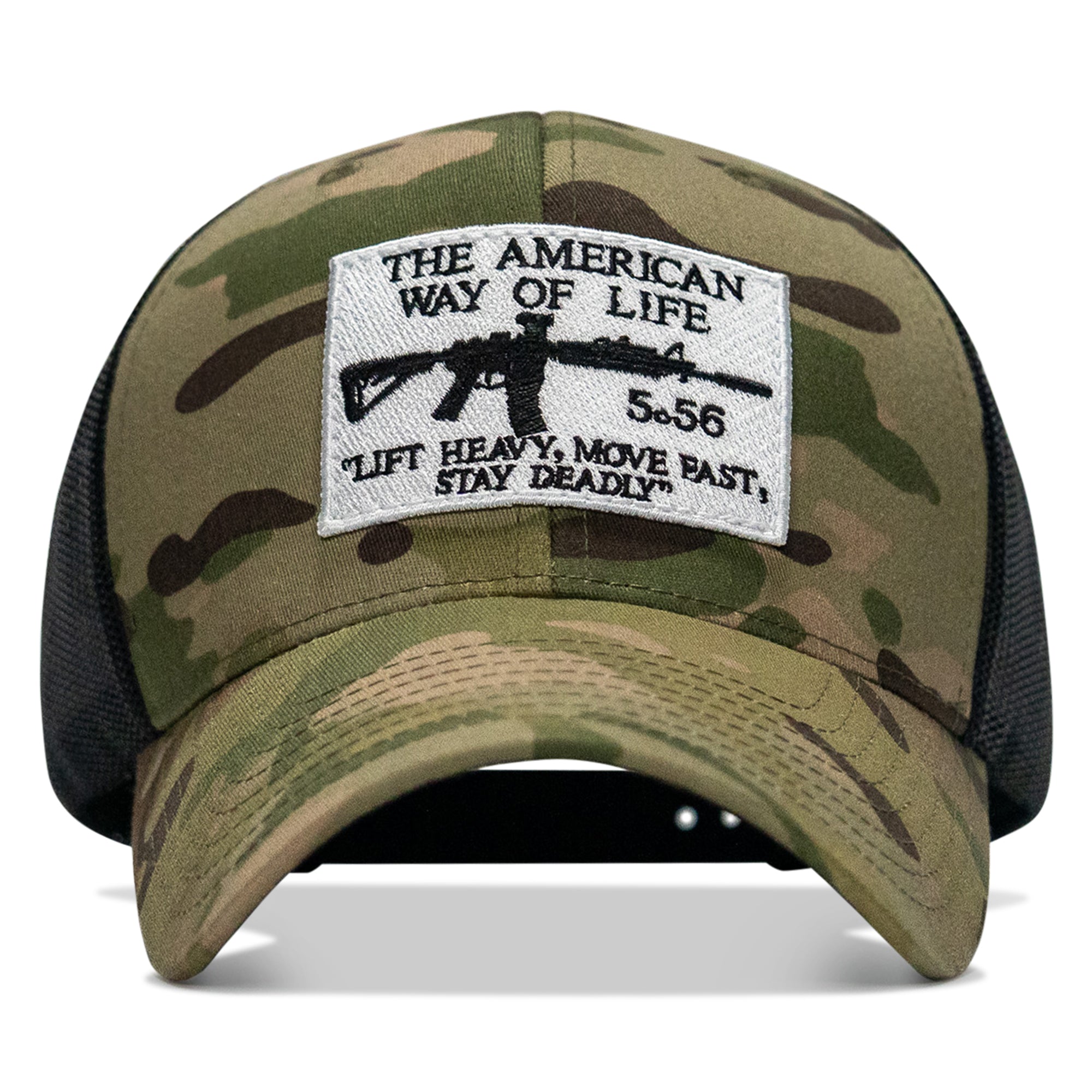 American Way Of Life White Patch Snapback Hat