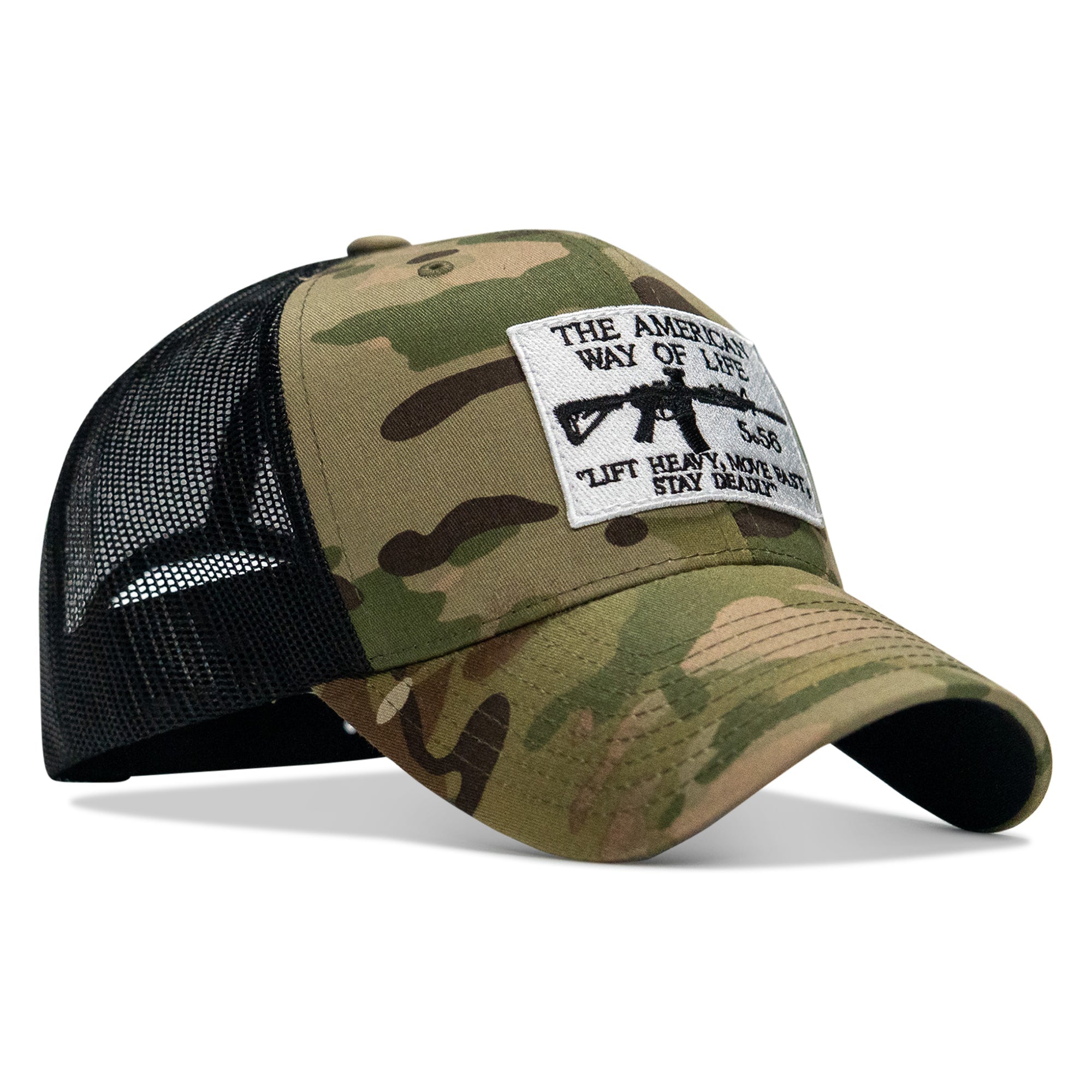 American Way Of Life White Patch Snapback Hat