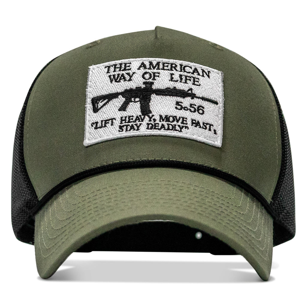 American Way Of Life White Patch Rope Snapback
