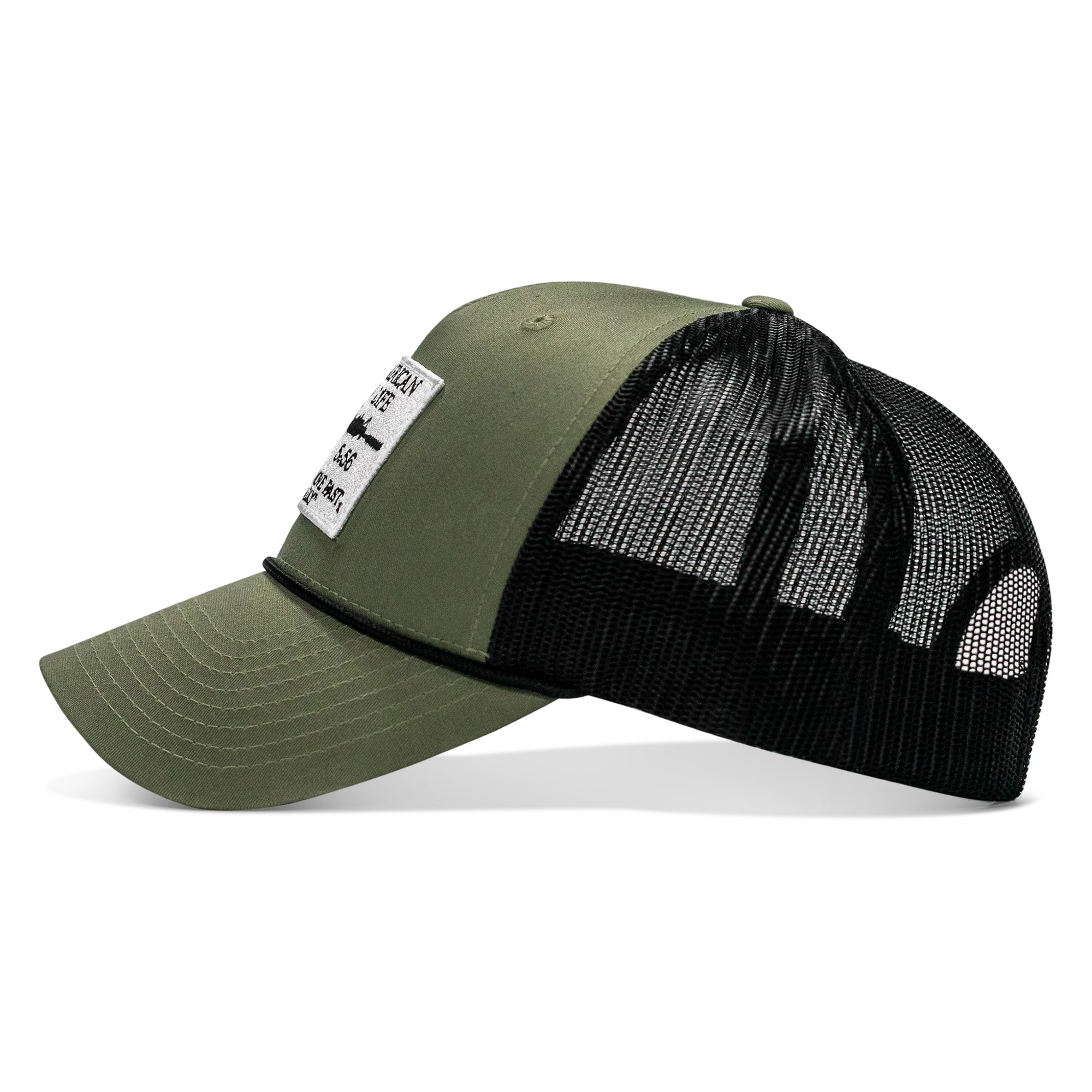 American Way Of Life White Patch Rope Snapback