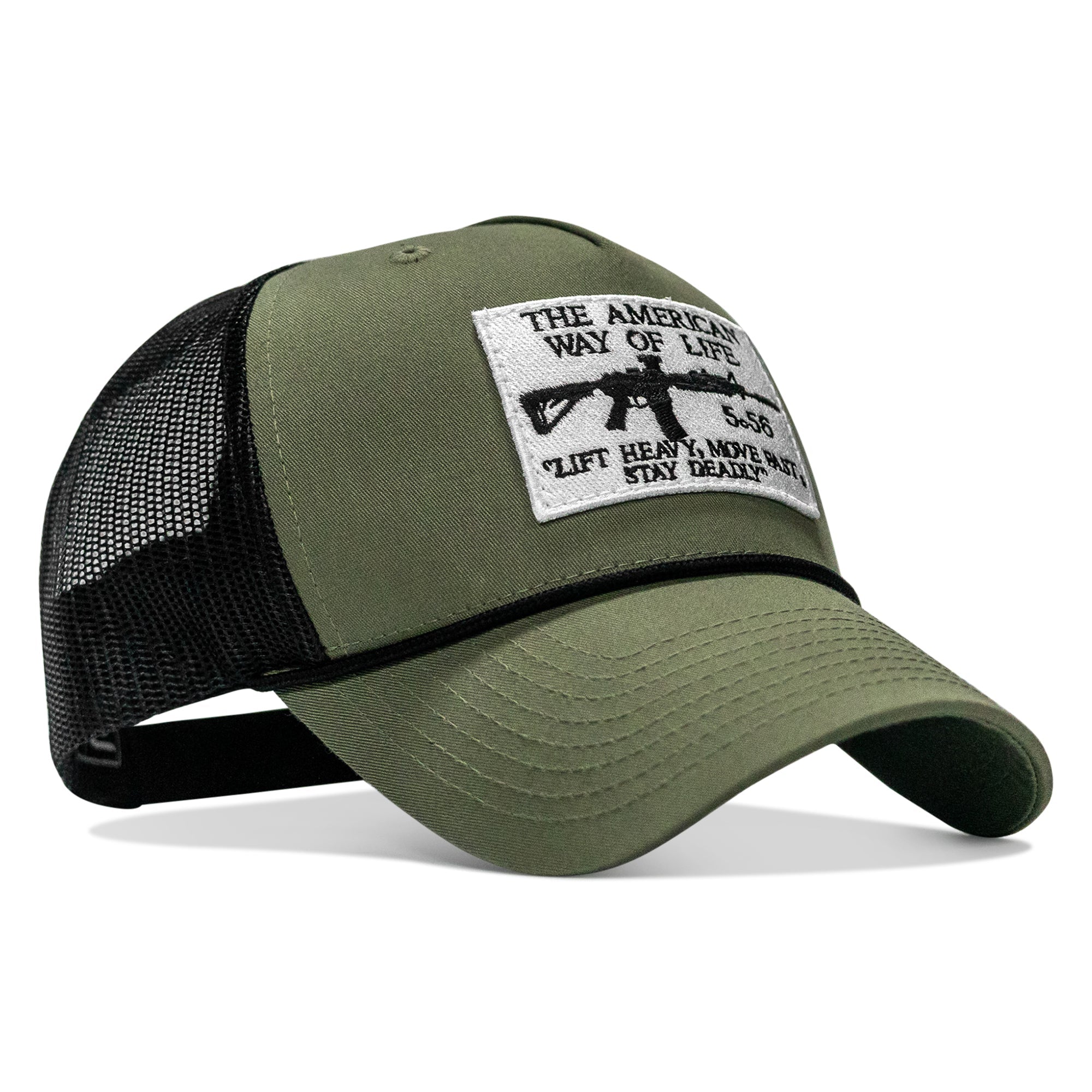 American Way Of Life White Patch Rope Snapback