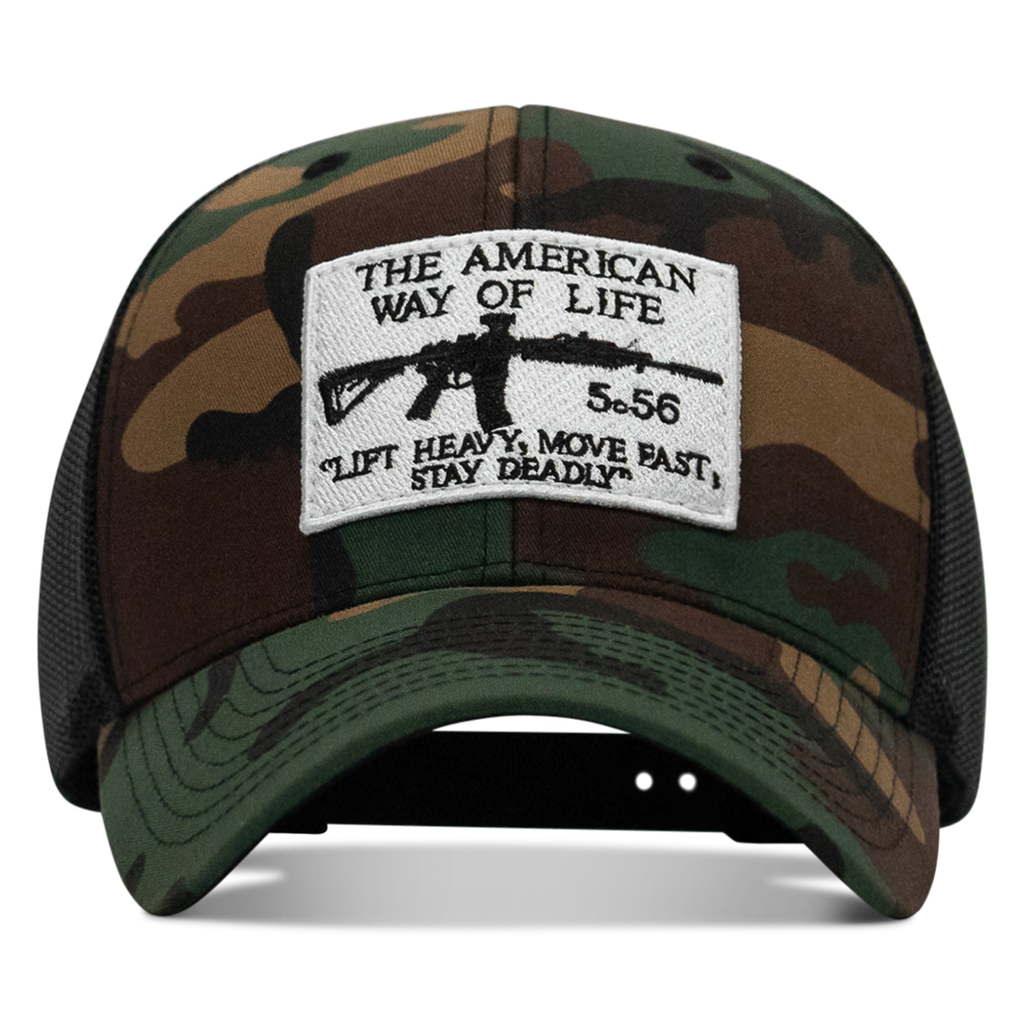 American Way Of Life White Patch Snapback Hat