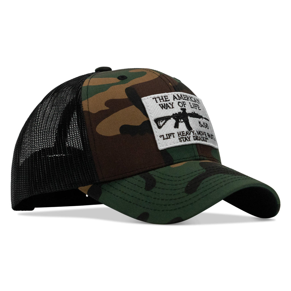 American Way Of Life White Patch Snapback Hat
