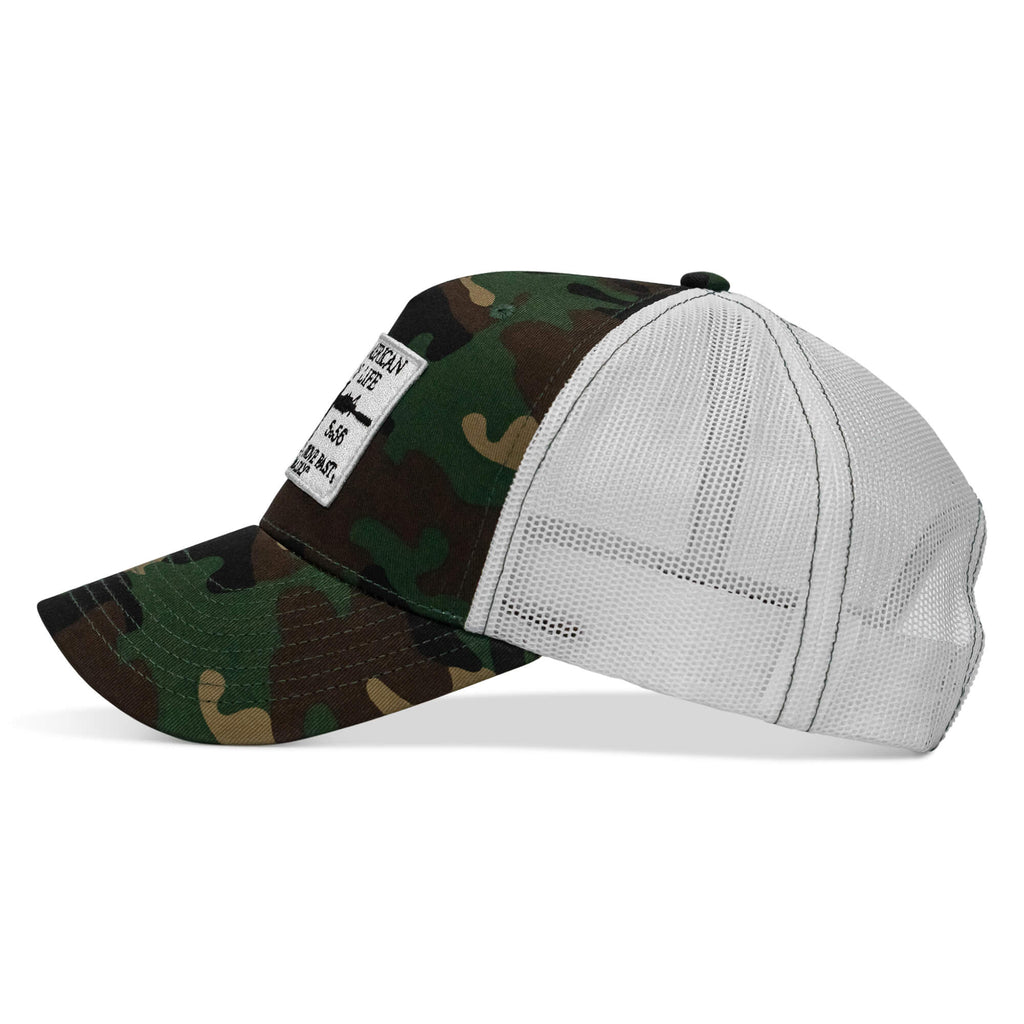 American Way Of Life White Patch Snapback Hat