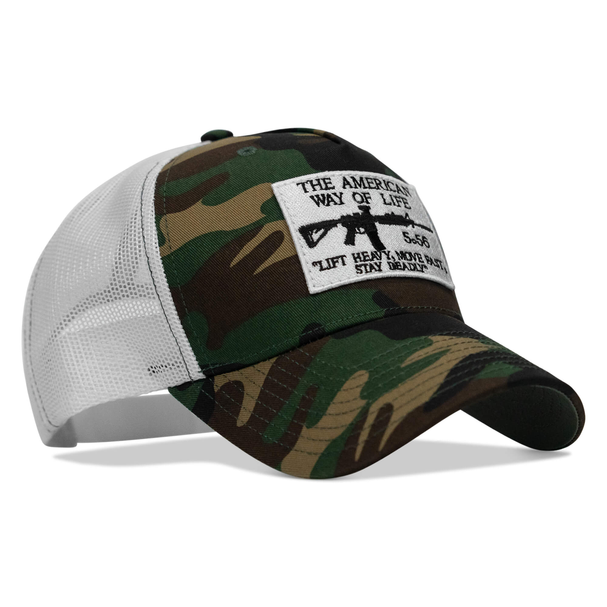 American Way Of Life White Patch Snapback Hat