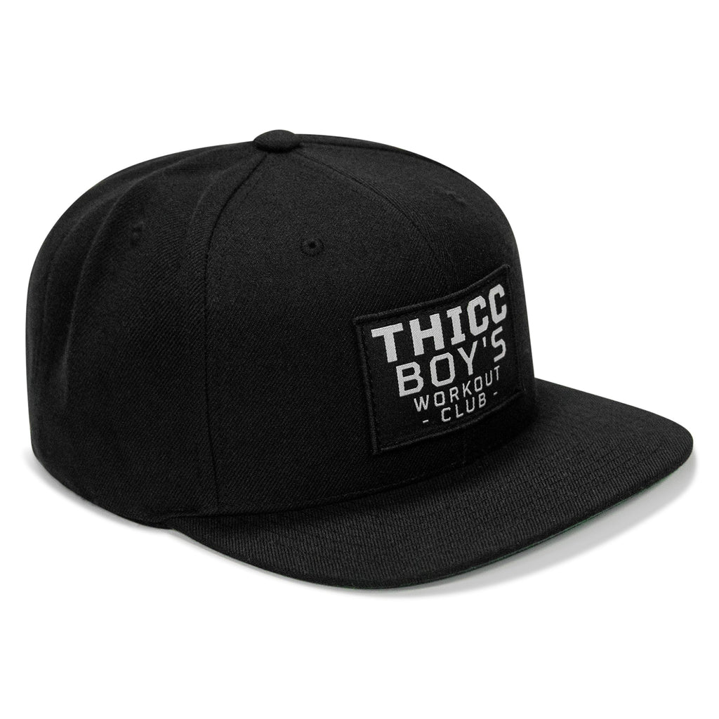 Thicc Boys Workout Club Patch Flatbill Snapback Hat