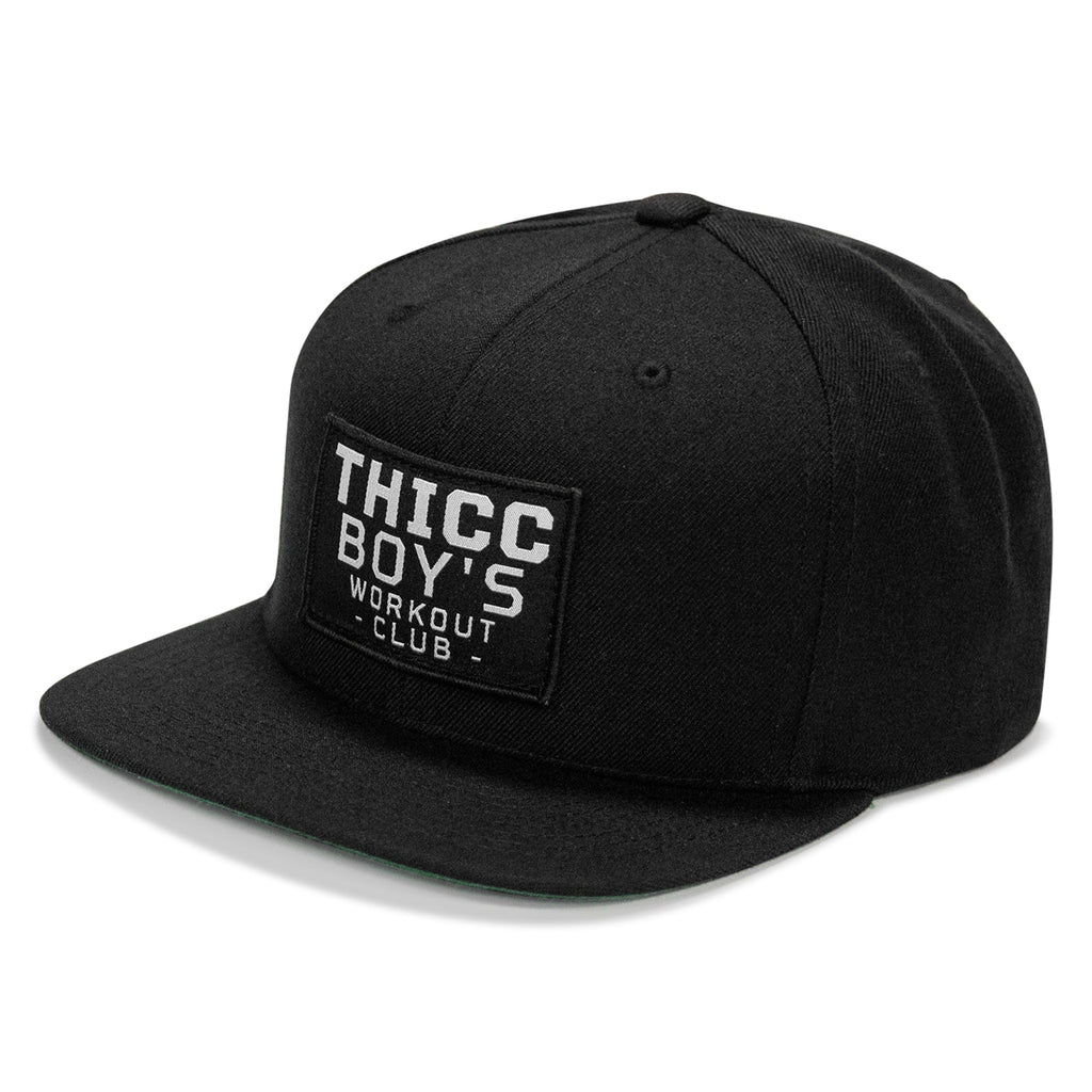 Thicc Boys Workout Club Patch Flatbill Snapback Hat