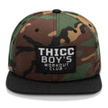 Thicc Boys Workout Club Patch Flatbill Snapback Hat