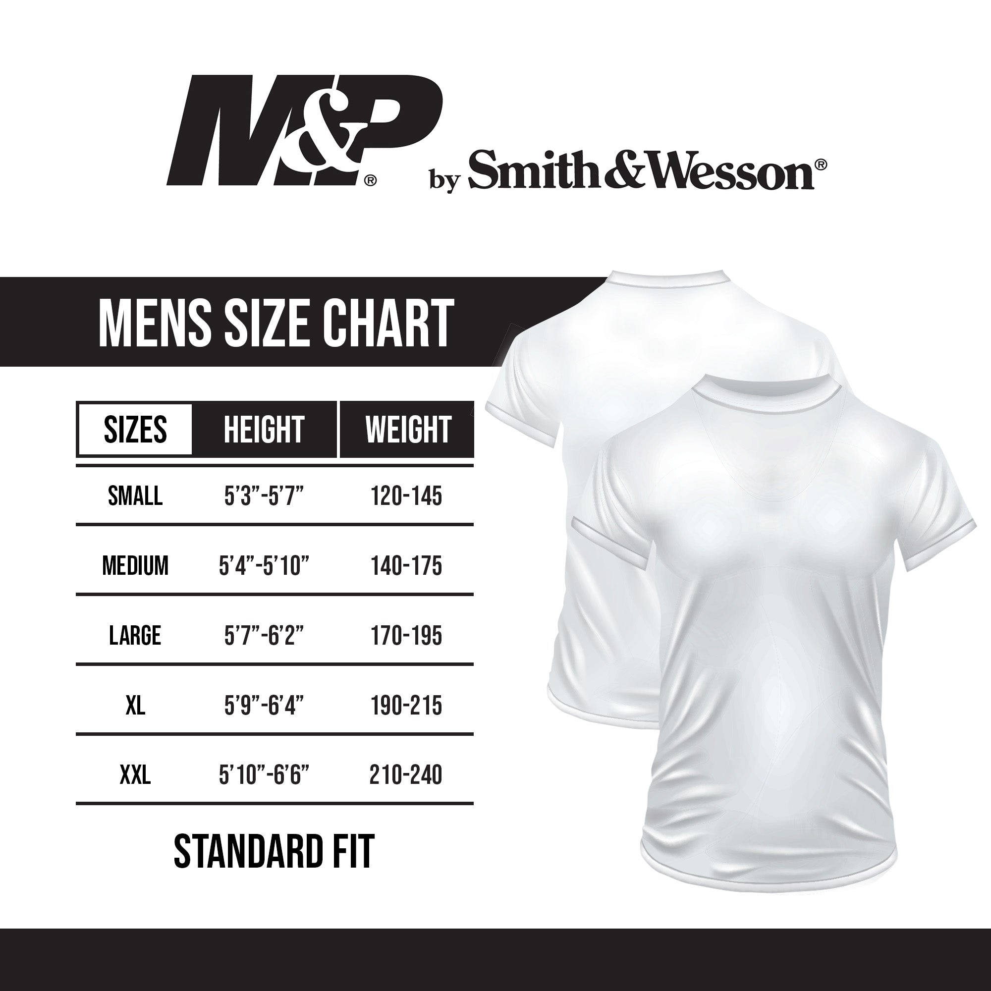 M&P by Smith & Wesson® Men's Authentic Logo Short Sleeve Tee in Nickel Heather