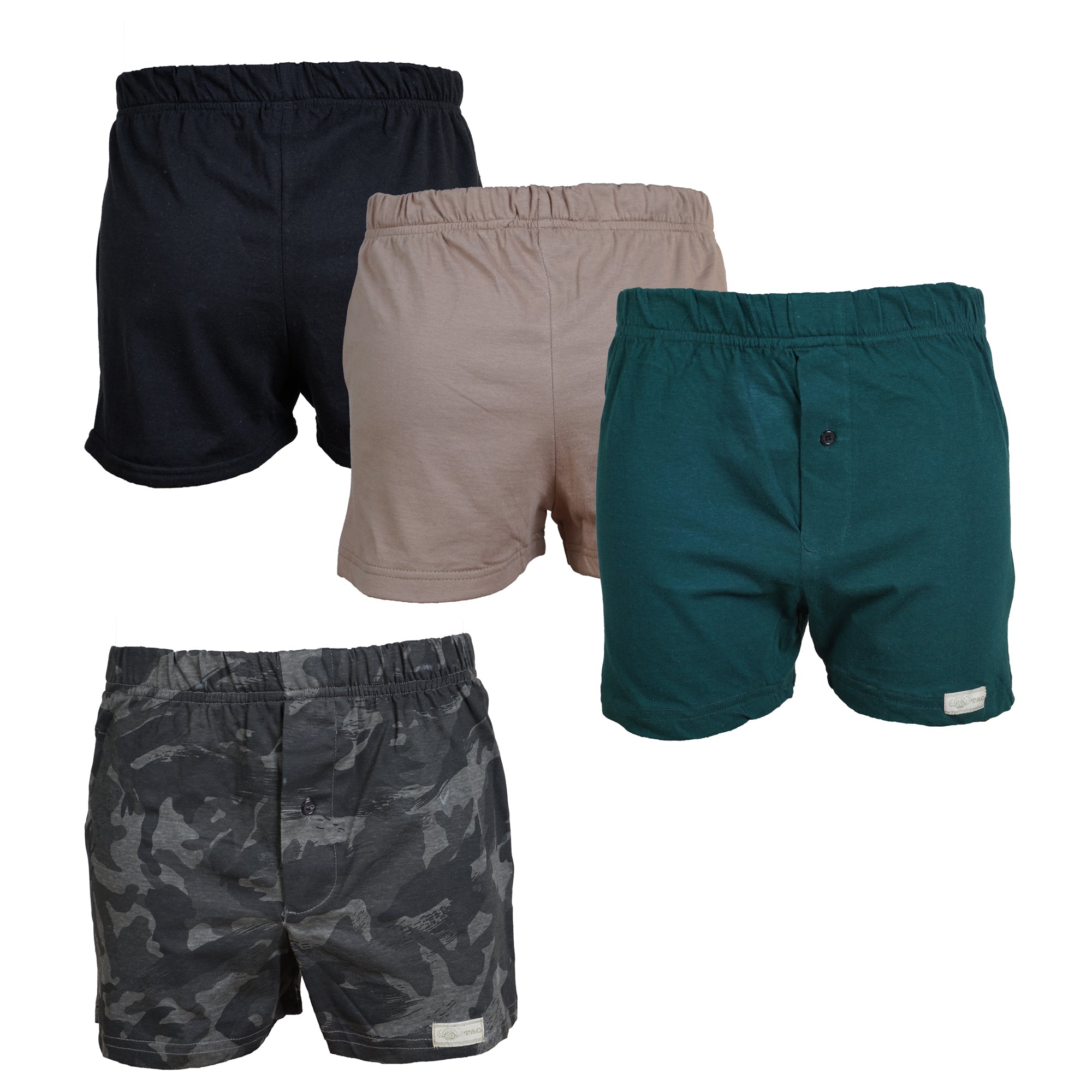 Gray Camo Boxer Shorts 4 Pack for Men