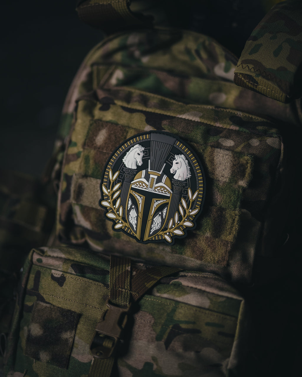 Spartalorian - Star Wars Mandolorian - 4"x 4" PVC Velcro Morale Patch