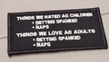 ASOS -Things We Hated As Children- 2x4 Patch - Black w/White