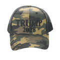 Trump 2028 Camo Trucker Cap – Patriotic Mesh Back MAGA Hat, Adjustable Snapback