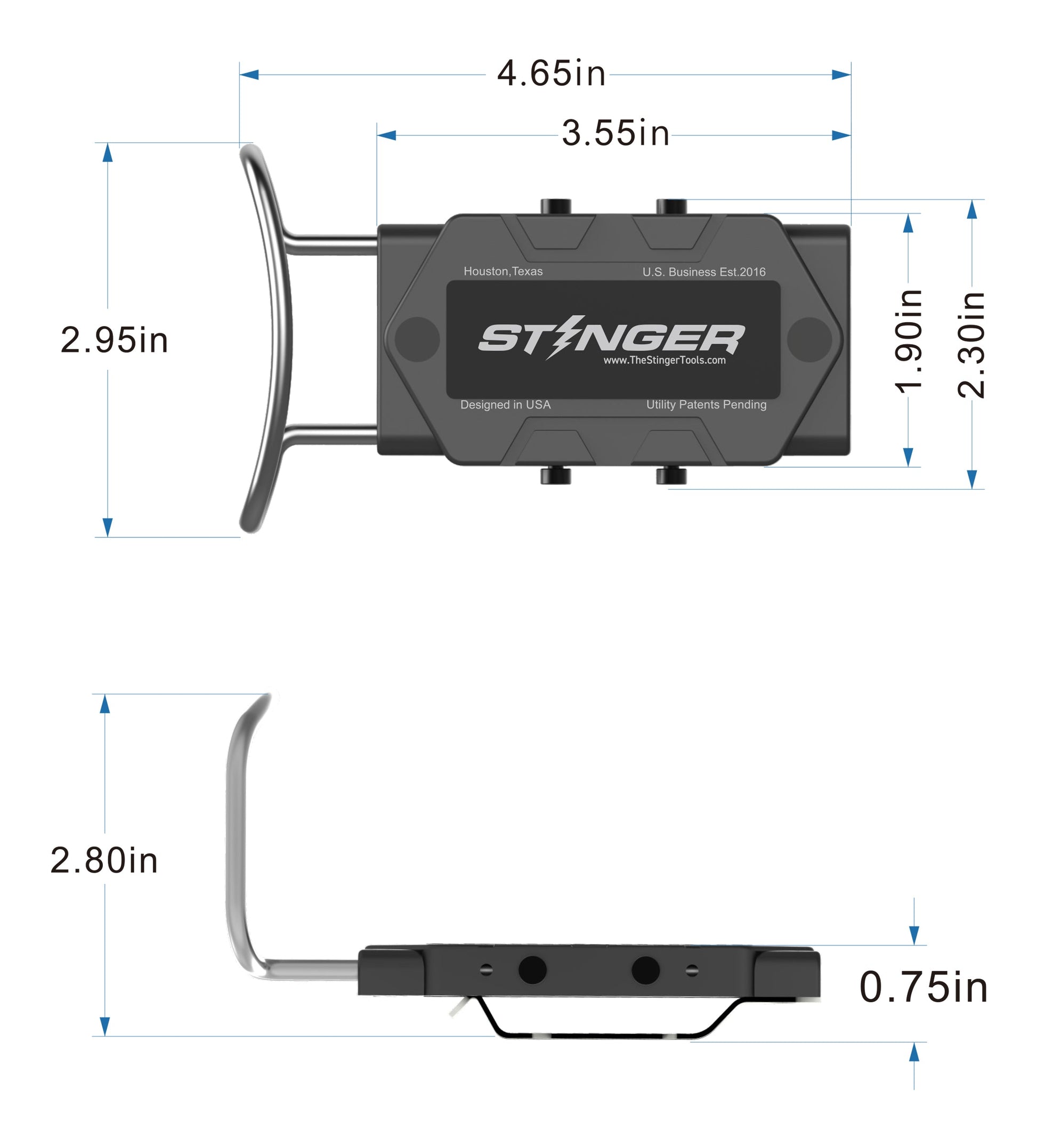 STINGER Magnetic Hammer Holder for Belt – Heavy-Duty Clip with Tool Organizer & Magnetic Storage for Nails, Screws & Bits – Hands-Free Holster for Carpenters & DIY