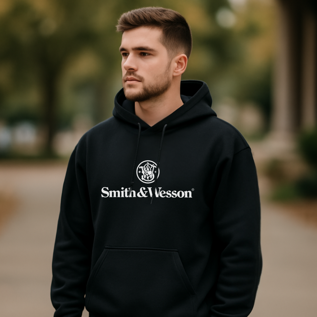 Smith & Wesson® Logo Pullover Hooded Sweatshirt - Athletic Heather