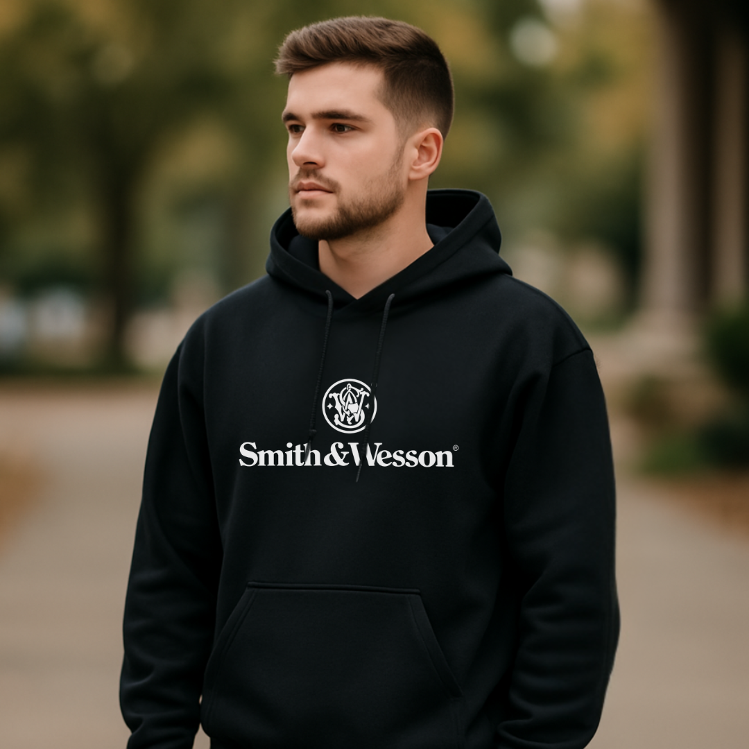 Smith & Wesson® Logo Pullover Hooded Sweatshirt - Black