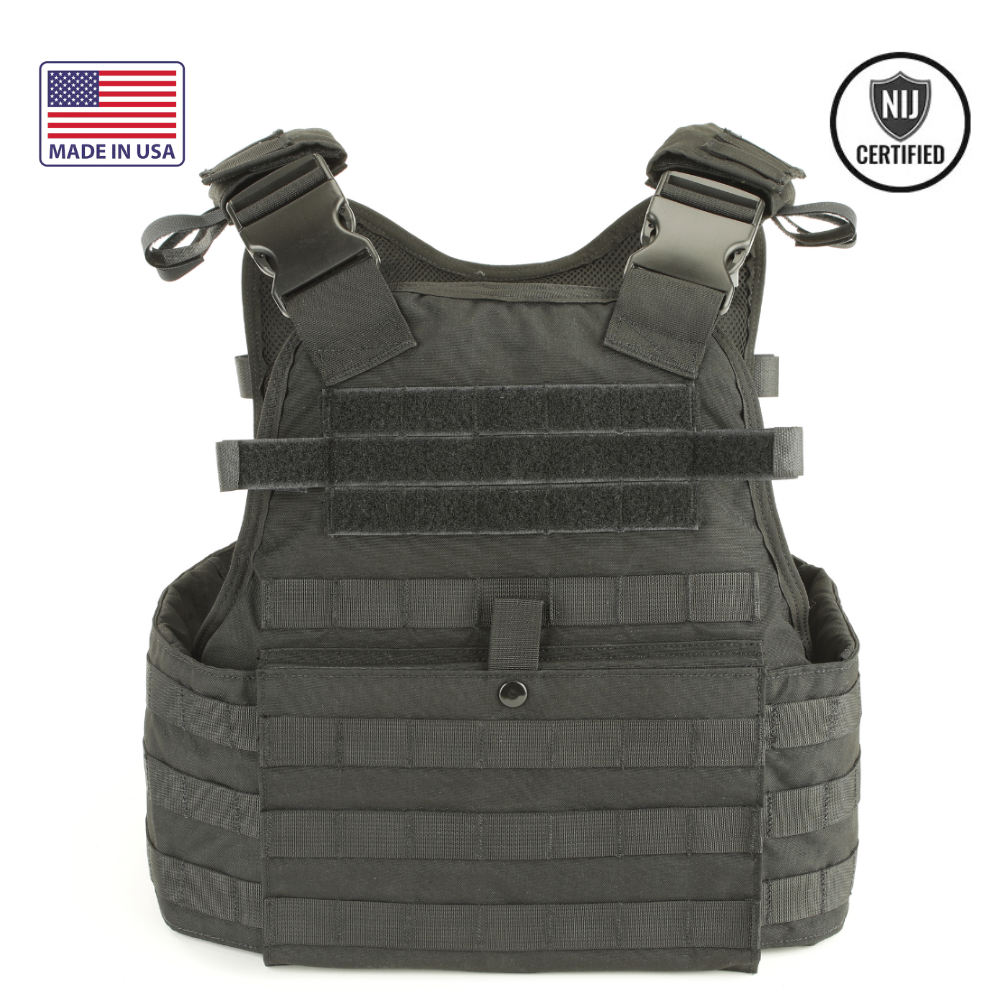 Professional Plate Carrier with Cummerbund Color Black