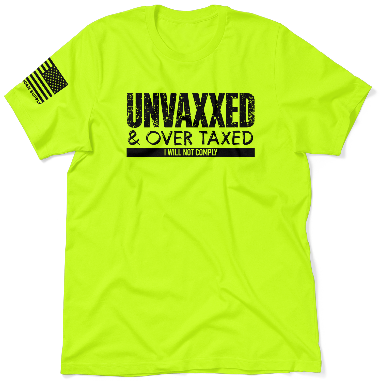 Over Taxxed - Safety Yellow Hi-Vis T-Shirt